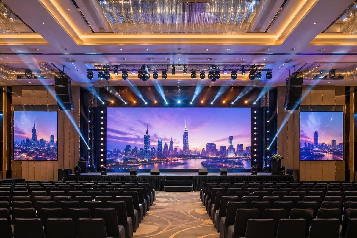 LED screen, sound, lighting, and presentation system at a MICE hotel in Ho Chi Minh City